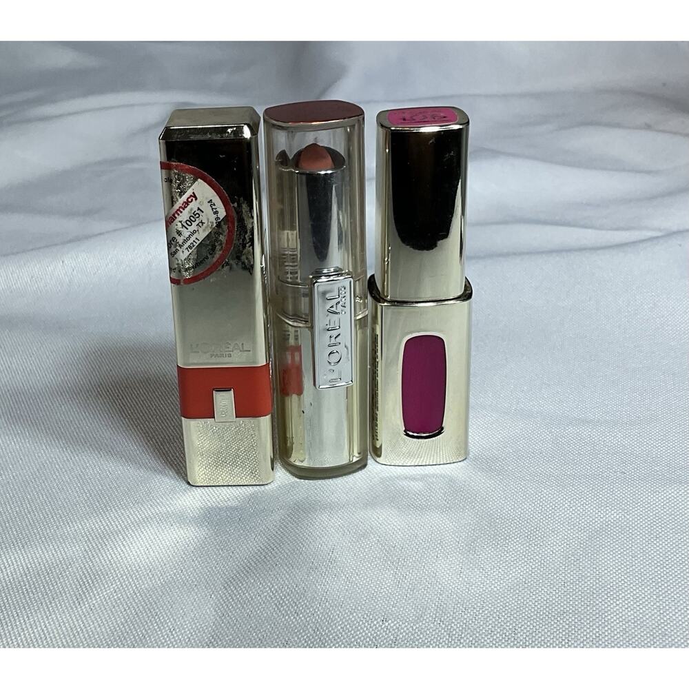 L'Oreal Colour Riche Lip Stain Liquid Lipgloss Lot 3 Fuchsia,fiery Veil,opulent